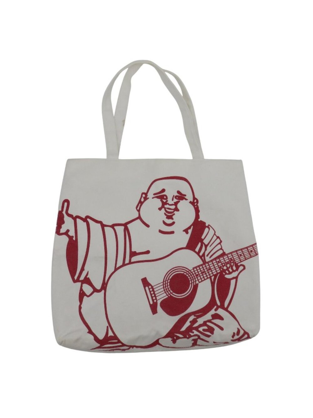 True Religion Fragrance White Red Logo Printed Tote Bag Shoulder Handbag Purse